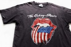 画像1: 90s The Rolling Stonesローリングストーンズ NORTH AMERICAN TOUR 1981 コットン バンドTシャツ 墨黒 S (1)