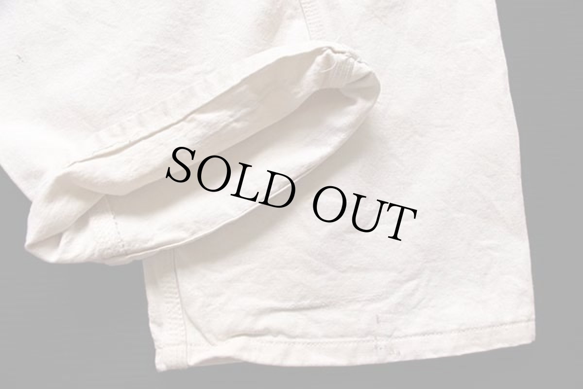 画像8: 90s USA製 carharttカーハート エプロン付き ダブルニー オーバーオール ペンキ飛び 生成り w32 L32 (8)