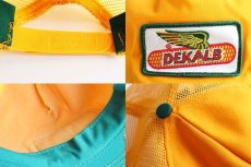 画像3: 80s USA製 Swingster DEKALB パッチ付き ツートン メッシュキャップ 黄×緑 (3)