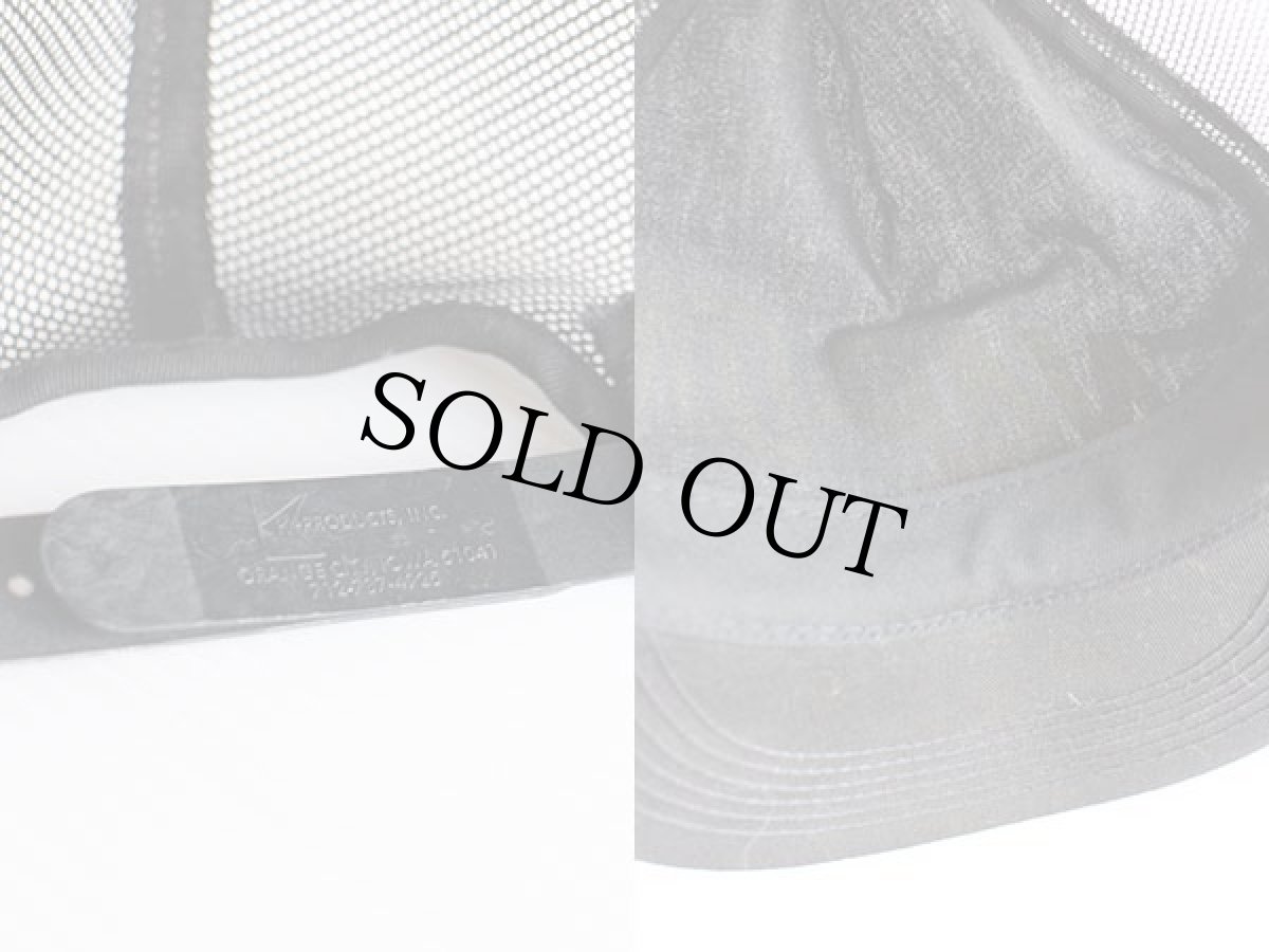 画像3: 80s SNAP-ONスナップオン 発泡プリント メッシュキャップ 黒 (3)