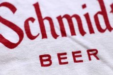 画像5: 60s USA製 Norwich Schmidt BEER 染み込みプリント コットン ポケットTシャツ 白 M★A (5)