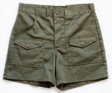 画像1: 80s BSA ボーイスカウト ブッシュ ショートパンツ オリーブ w32★ショーツ (1)