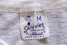 画像4: 60s USA製 Norwich Schmidt BEER 染み込みプリント コットン ポケットTシャツ 白 M★A (4)