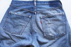 画像4: 60s LEVI'Sリーバイス 501 BIGE ダメージ デニムパンツ w32 (4)