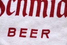 画像5: 60s USA製 Norwich Schmidt BEER 染み込みプリント コットン ポケットTシャツ 白 M (5)