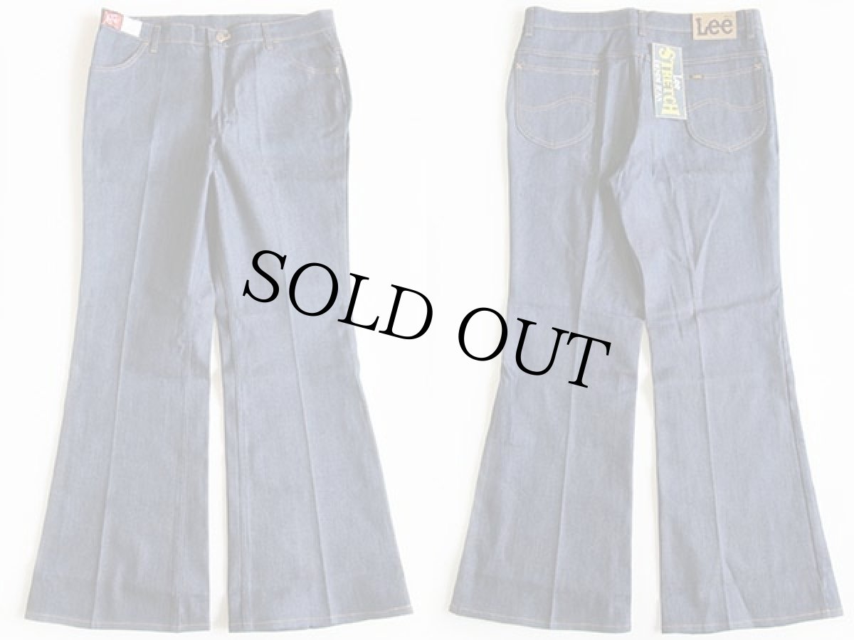 画像2: デッドストック★70s USA製 Leeリー 260-2641 フレア ストレッチ デニムパンツ 34 M★ベルボトム (2)