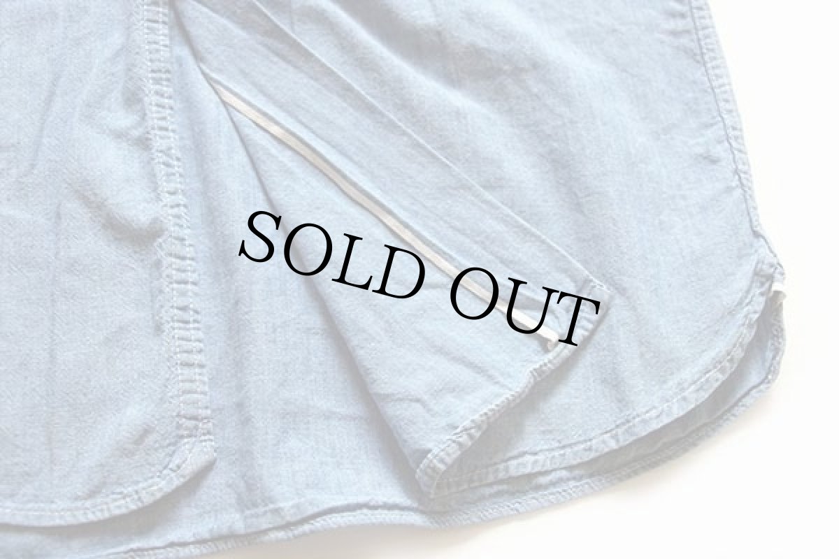 画像5: 50s USA製 BIG YANKビッグヤンク マチ付き コットン シャンブレーシャツ (5)