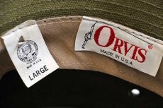 画像4: 80s USA製 ORVISオービス コットン キャンバス ハット オリーブ L (4)