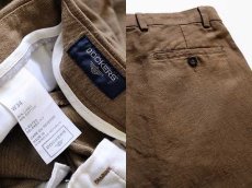 画像3: 00s DOCKERSドッカーズ ツータック リネン×コットン ショートパンツ 茶 w34★ショーツ Levi'sリーバイス (3)
