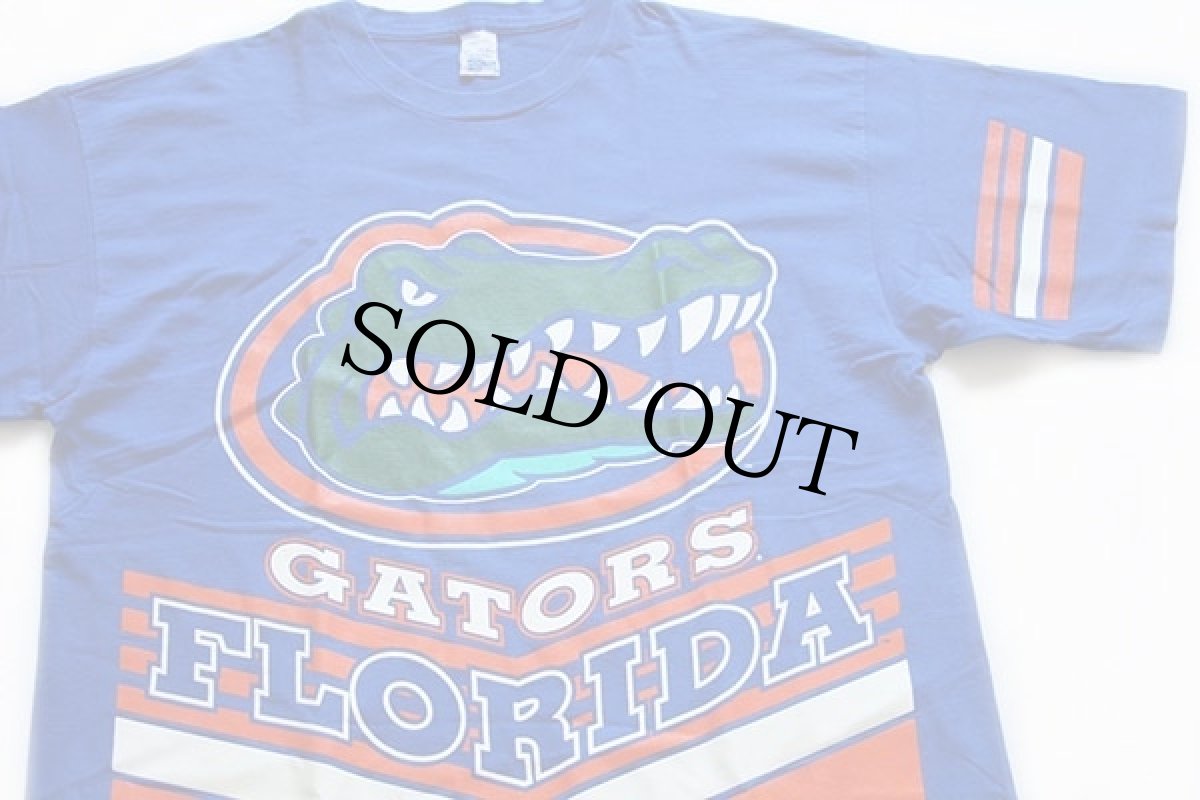 画像1: 90s USA製 SALEM FLORIDA GATORS コットンTシャツ 青 XXL (1)