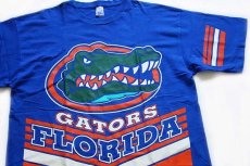 画像1: 90s USA製 FLORIDA GATORS コットンTシャツ 青 XXL (1)