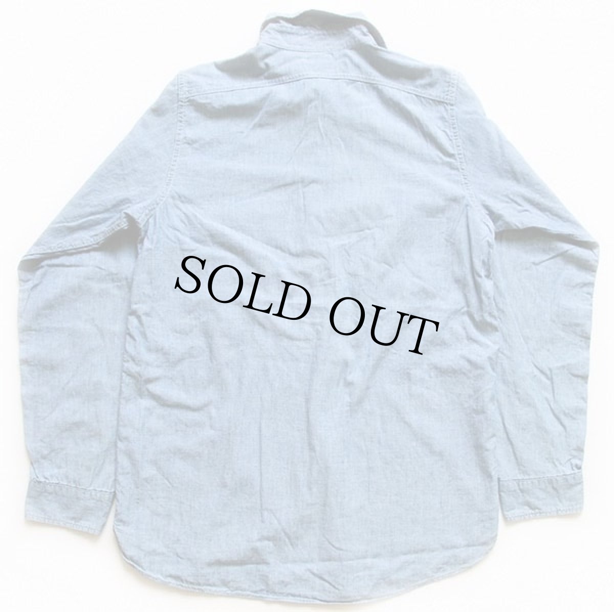 画像2: 50s USA製 BIG YANKビッグヤンク マチ付き コットン シャンブレーシャツ (2)