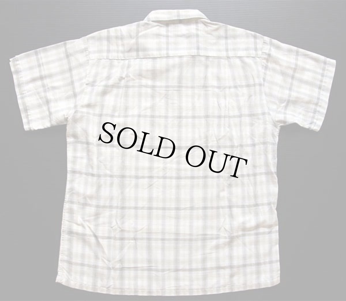 画像2: 60s Nofade オンブレチェック 半袖 コットンシャツ M (2)