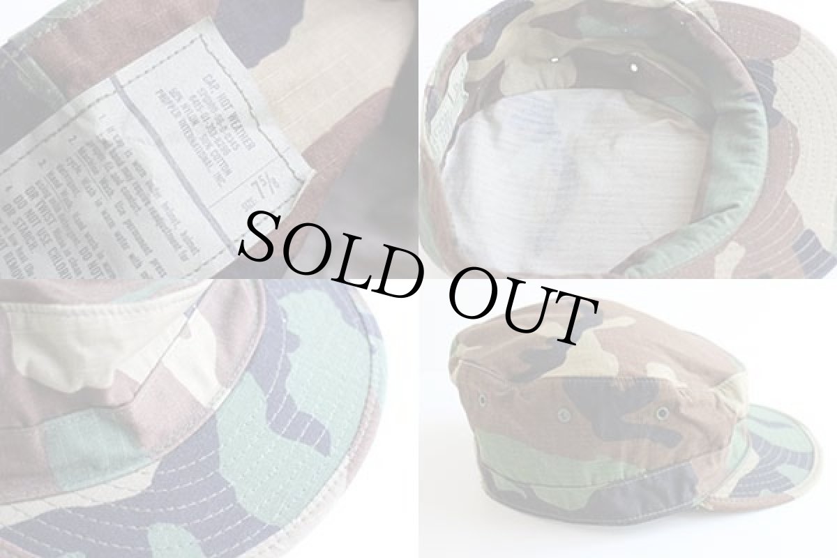 画像4: 90s 米軍 U.S.ARMY ウッドランドカモ BDU キャップ 7 5/8 (4)