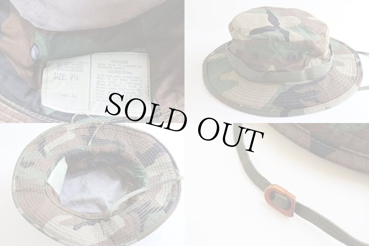 画像3: 80s 米軍 ウッドランドカモ ブーニーハット 7 1/4 (3)