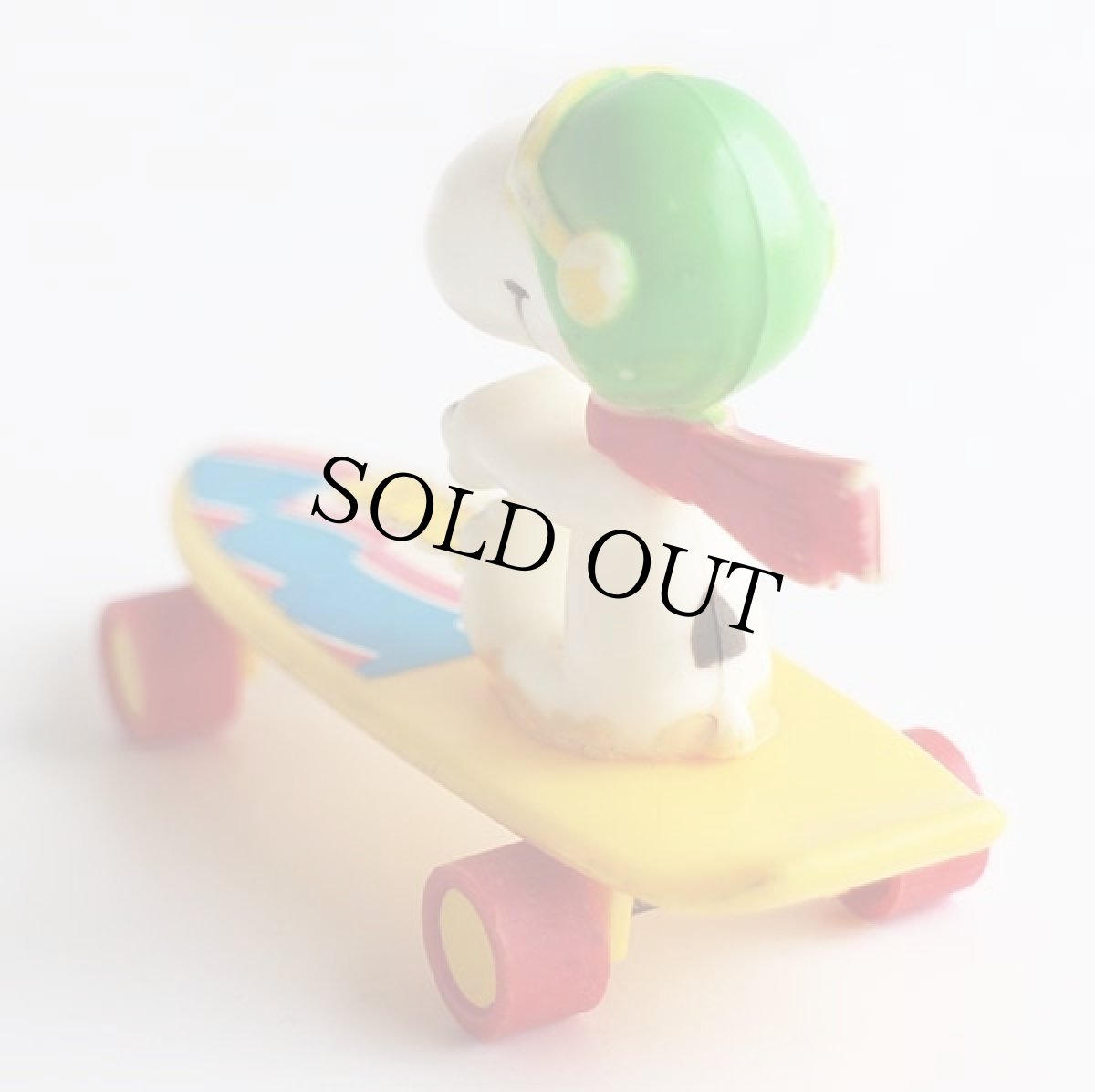 画像2: 70s AVIVA スヌーピー フライングエース スケートボード プラスチック トイ★おもちゃ (2)