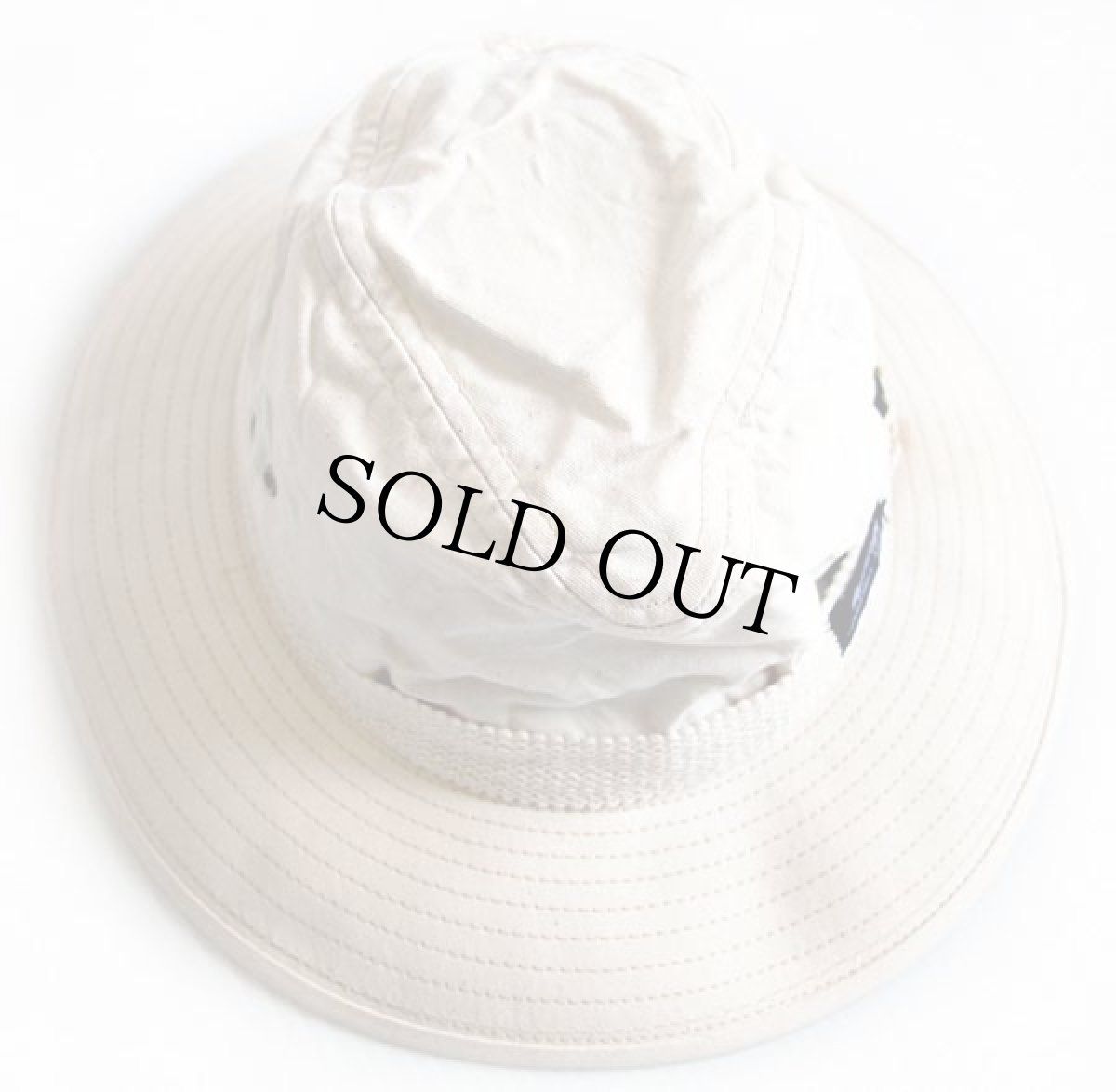 画像2: 80s USA製 Panama Jack パナマジャック コットン キャンバス サファリハット 生成り M (2)