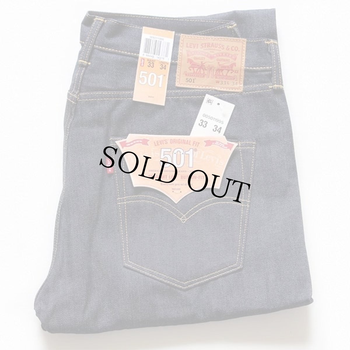 画像1: 未使用★USA製 Levi'sリーバイス 501 CONE DENIM WHITE OAK デニムパンツ w33 L34 (1)