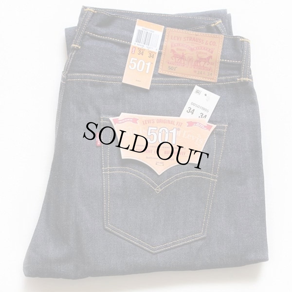 画像1: 未使用★USA製 Levi'sリーバイス 501 CONE DENIM WHITE OAK デニムパンツ w34 L34 (1)