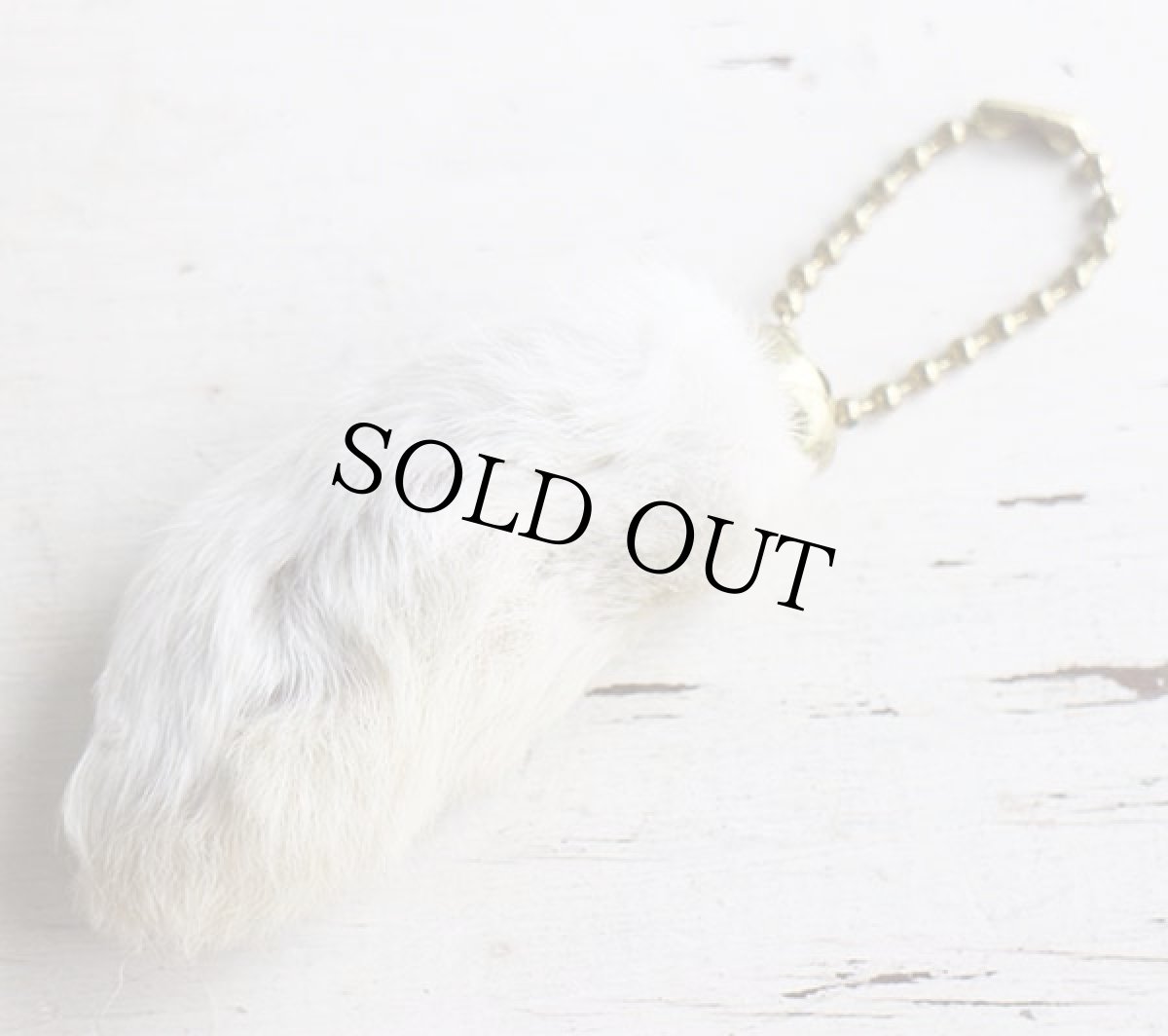 画像2: ビンテージ LUCKEY CHARMラッキーチャーム ラビットフット 白 (2)