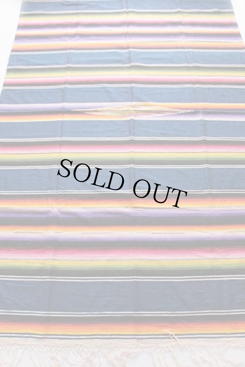 画像2: ビンテージ メキシカン ラグ サラペ 大判 (2)