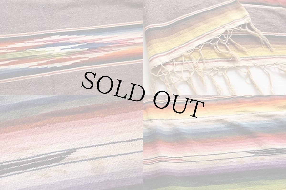 画像3: ビンテージ メキシカン ラグ サラペ 大判 (3)