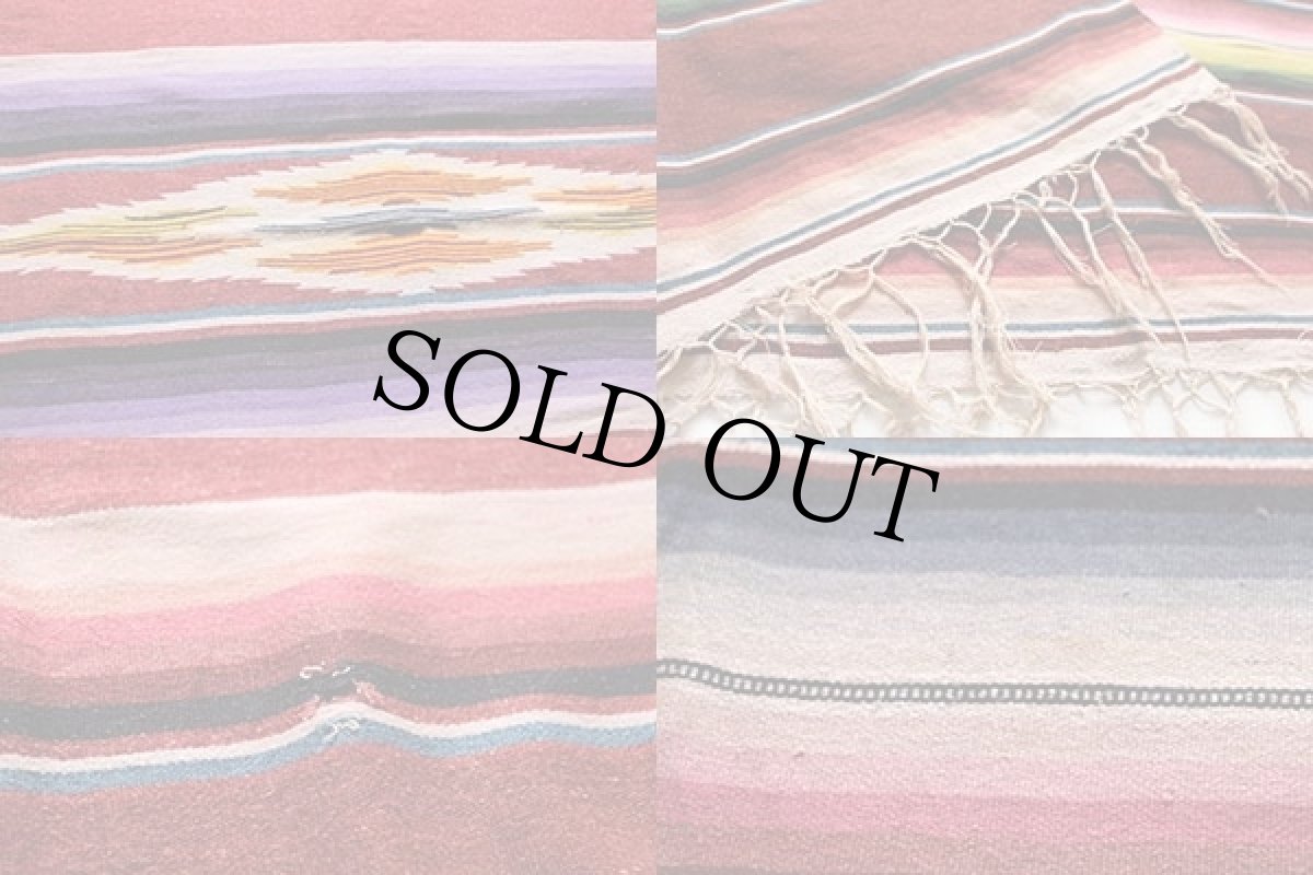 画像3: ビンテージ メキシカン ラグ サラペ 大判 (3)