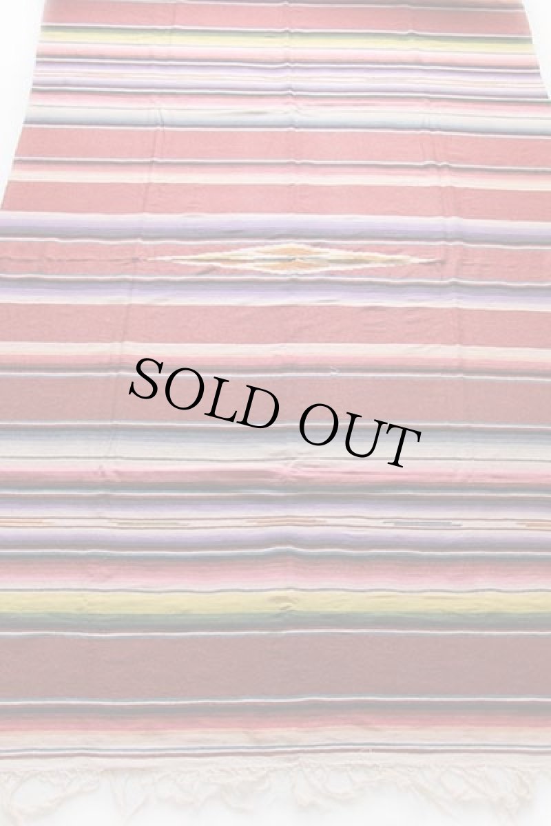 画像2: ビンテージ メキシカン ラグ サラペ 大判 (2)