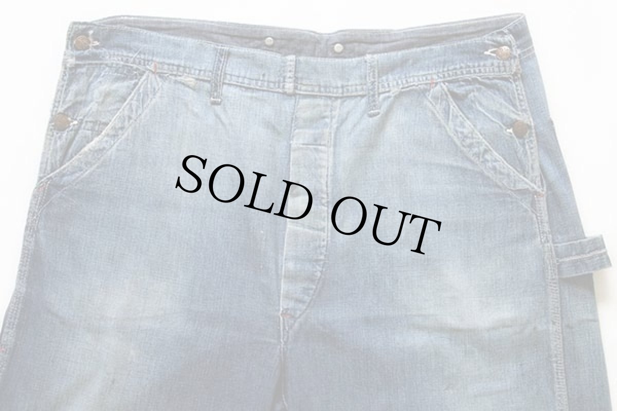 画像3: 50s PENNEY'S BIGMACビッグマック リメイク パッチワーク リペア インディゴ デニム ペインターパンツ (3)