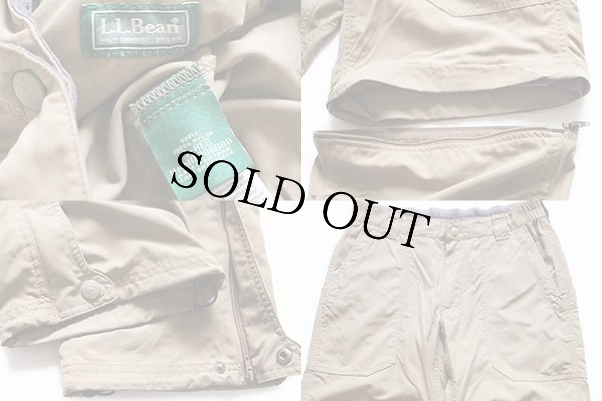 画像4: L.L.Bean 2WAY ハイキング ジップオフ ナイロンパンツ タン S★ショートパンツ ショーツ (4)