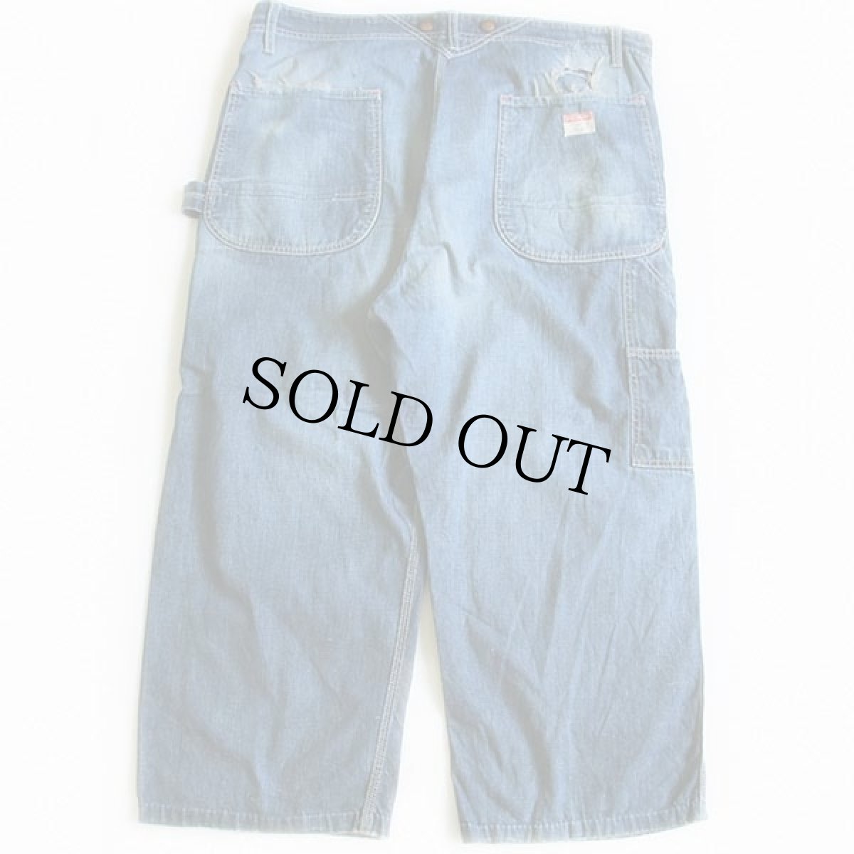 画像2: 50s PENNEY'S BIGMACビッグマック リメイク パッチワーク リペア インディゴ デニム ペインターパンツ (2)