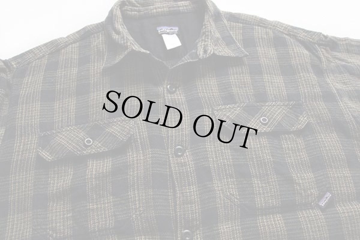 画像2: patagoniaパタゴニア チェック オーガニックコットン フランネルシャツ L (2)