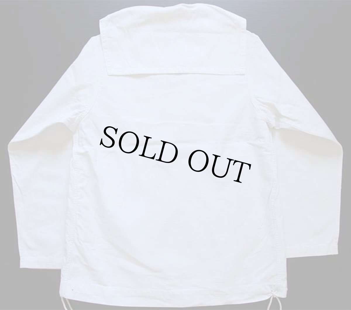 画像2: ビンテージ 米軍 U.S.NAVY コットン セーラーシャツ 白 (2)