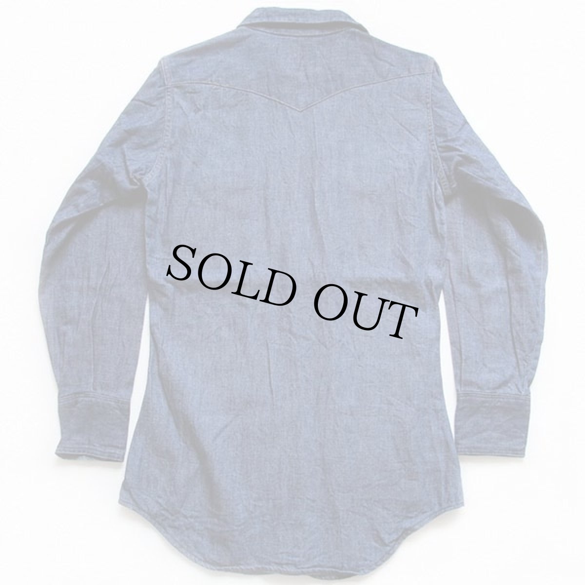 画像2: 70s USA製 Wranglerラングラー 27MW デニム ウエスタンシャツ 14.5 (2)