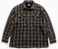 画像1: patagoniaパタゴニア チェック オーガニックコットン フランネルシャツ L (1)