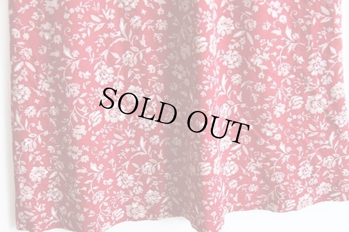 画像6: 90s Talbots 花柄 総柄 レーヨン×リネン マキシ丈 ノースリーブ ワンピース&ショート丈ジャケット セット 2P (6)