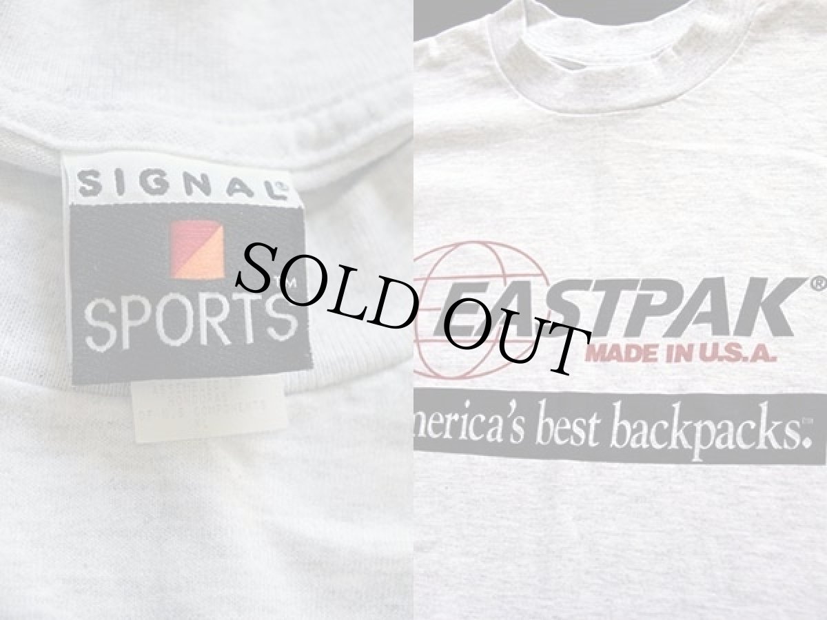 画像3: デッドストック★90s EASTPAKイーストパック ロゴ コットンTシャツ 杢ライトグレー XL (3)