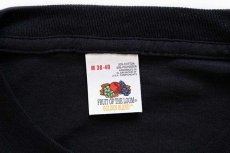 画像3: デッドストック★90s FRUIT OF THE LOOM 無地 ポケットTシャツ 黒 M (3)