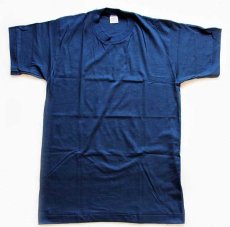 画像2: デッドストック★70s JCPenney TOWNCRAFT 無地 コットンTシャツ 紺 L (2)