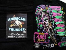 画像3: 90s SUPERCROSS モトクロス 蛍光プリント コットンTシャツ 黒 XL (3)