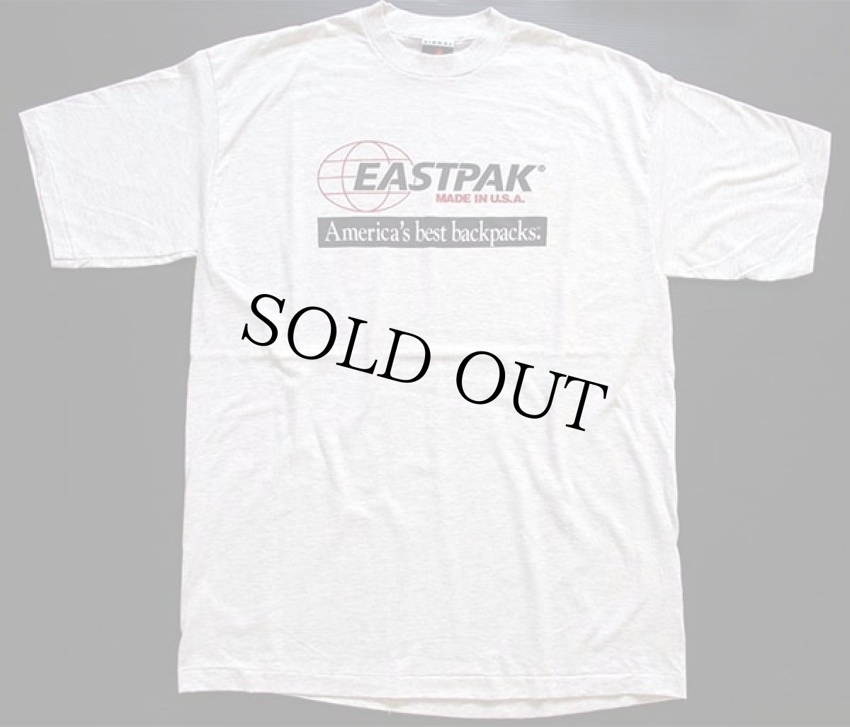 画像2: デッドストック★90s EASTPAKイーストパック ロゴ コットンTシャツ 杢ライトグレー XL (2)