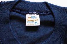 画像3: デッドストック★70s JCPenney TOWNCRAFT 無地 コットンTシャツ 紺 L (3)