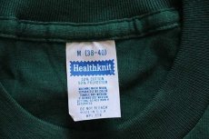 画像3: デッドストック★80s USA製 Healthknit 無地 ポケットTシャツ 緑 M (3)