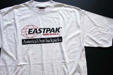 画像1: デッドストック★90s EASTPAKイーストパック ロゴ コットンTシャツ 杢ライトグレー XL (1)