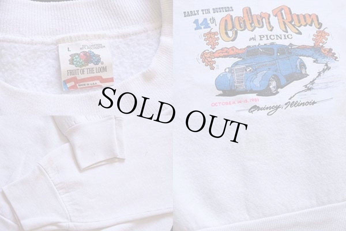 画像3: 80s USA製 HOTROD スウェット 白 L (3)