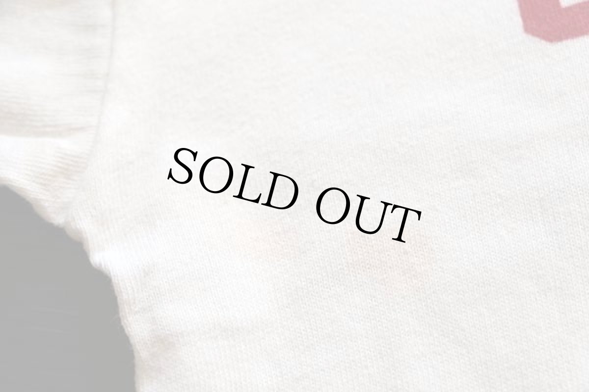 画像5: 60s USA製 CHAMPIONチャンピオン ランタグ OHIO STATE GO 両面 染み込みプリント コットン フットボールTシャツ 白 L (5)