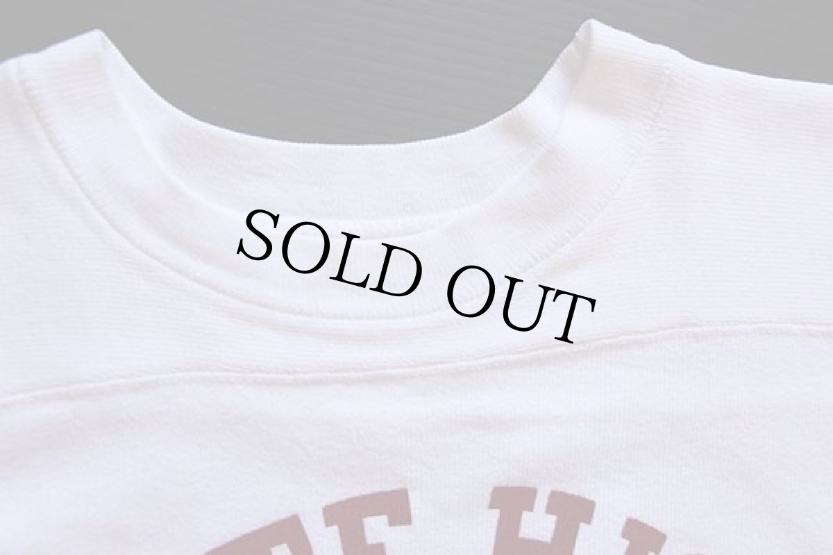 画像6: 60s USA製 CHAMPIONチャンピオン タタキタグ STATE HIGH COACH コットン フットボールTシャツ 白 L (6)