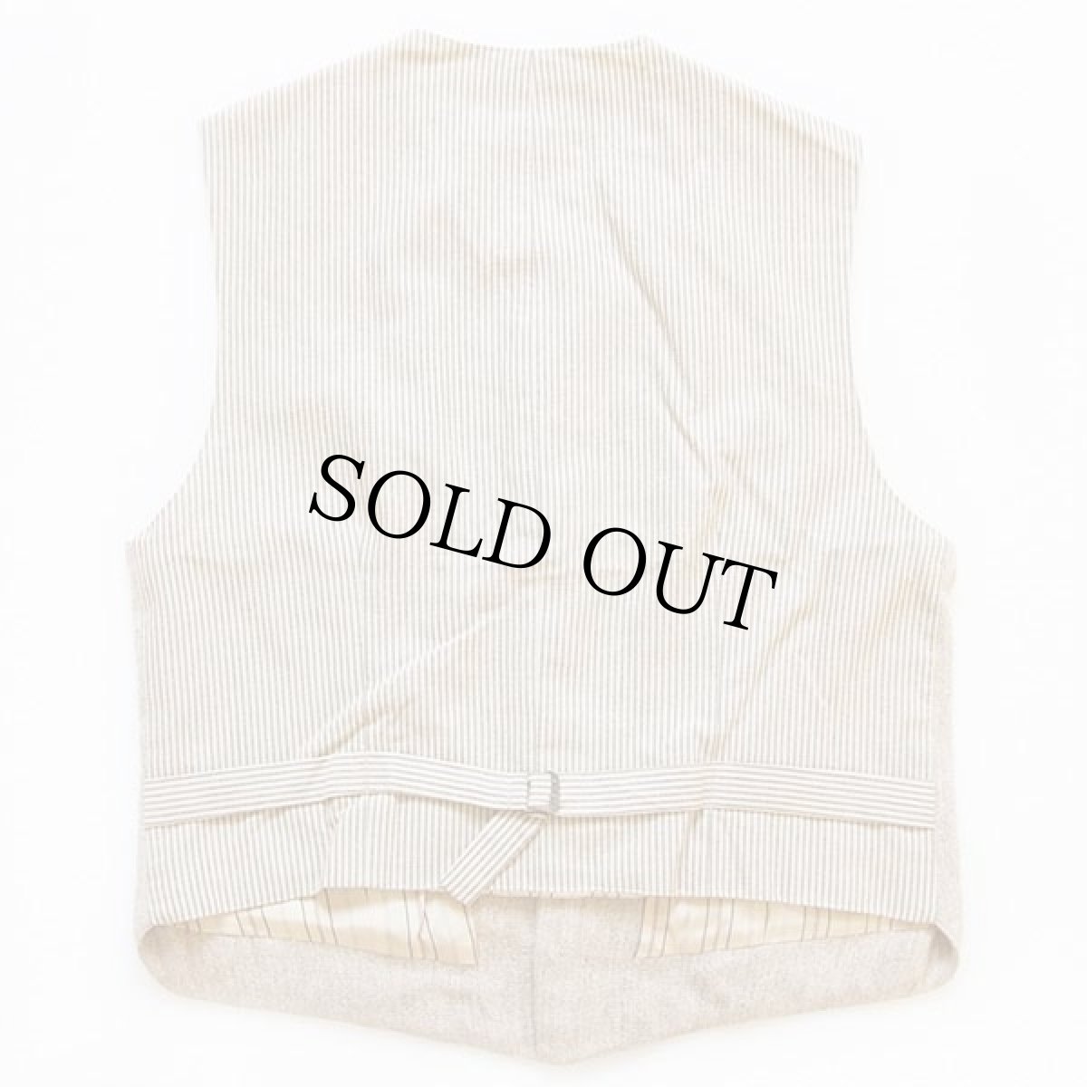 画像2: 80s USA製 ラルフローレン シンチバック ウール×シルク混 ベスト ベージュ12★ジレ (2)