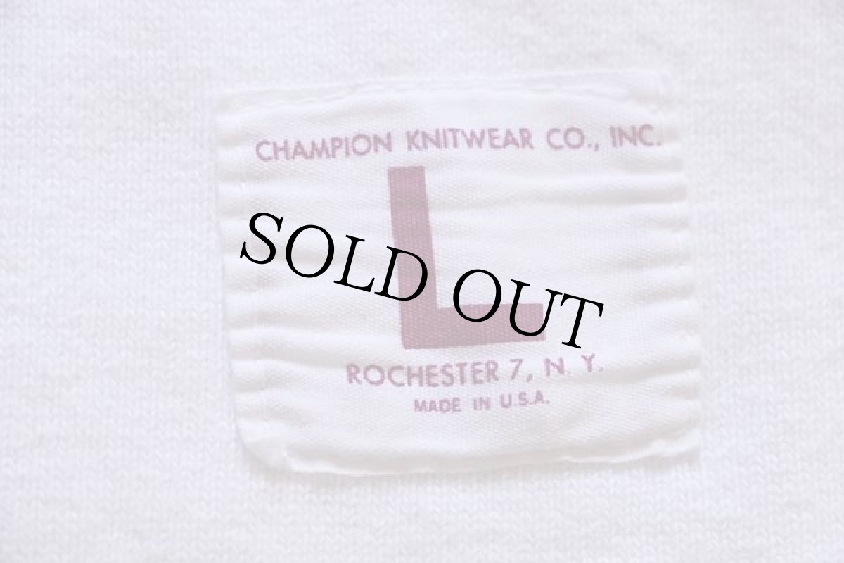 画像5: 60s USA製 CHAMPIONチャンピオン タタキタグ STATE HIGH COACH コットン フットボールTシャツ 白 L (5)