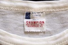 画像4: 50s USA製 CHAMPIONチャンピオン ランタグ OHIO STATE GO 両面 染み込みプリント コットン フットボールTシャツ 白 L (4)